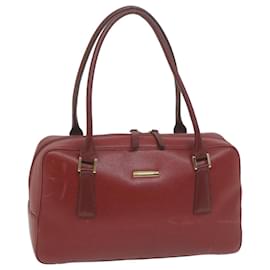 Burberry-BURBERRY Shoulder Bag Leather Red Auth ac2696-Red