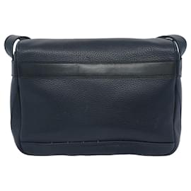 Gucci-GUCCI Shoulder Bag Leather Navy 001 261 Auth yk10584-Navy blue