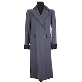 Saint Laurent-Wool coat-Purple