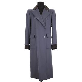 Saint Laurent Casaco de lã Roxo