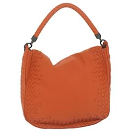 Autre Marque-BOTTEGAVENETA INTRECCIATO Shoulder Bag Leather Orange Auth yk10407-Orange