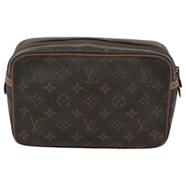 Louis Vuitton-Louis Vuitton Monogram Compiegne 23 Clutch Bag M51847 LV Auth am5682-Monogram
