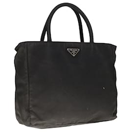 Prada-PRADA Hand Bag Nylon Black Auth 65834-Black