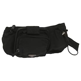 Prada-PRADA Body Bag Nylon Negro Autenticación5638-Negro