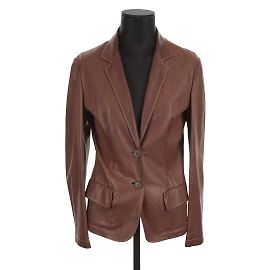 Jil Sander Leather blazer Brown