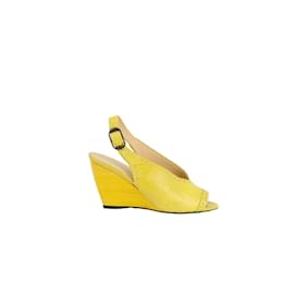 Balenciaga-Leather Heels-Yellow