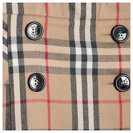 Burberry-Minifalda de lana clásica a cuadros de Burberry talla EU36 UK6 US4.-Beige