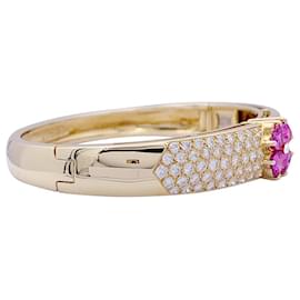 Autre Marque-Van Cleef & Arpels yellow gold bracelet, diamants, pink sapphires.-Other