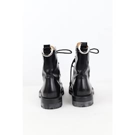 Alexander Wang-Leather Lace-up Boots-Black