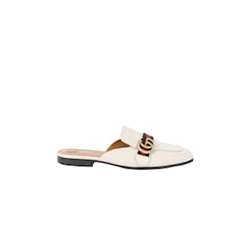 Gucci-Leather mules-White