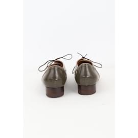 Fendi-Chaussures à lacets en cuir-Marron