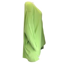 Autre Marque-Suéter tipo cárdigan con botones de cachemir y manga larga extragrande de punto Avatar verde lima de Michael Gabriel-Verde