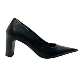 Autre Marque-Balenciaga Black Leather Blade Pumps-Black