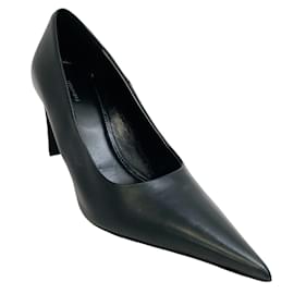 Balenciaga-Balenciaga Black Leather Blade Pumps-Black