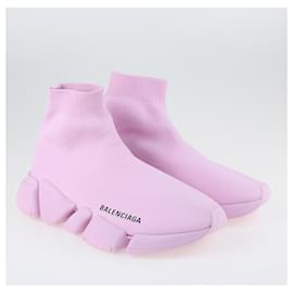 Balenciaga-Balenciaga Pink Speed Trainer 2.0 Socken Turnschuhe-Pink
