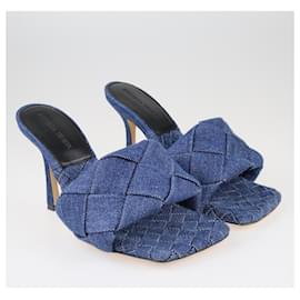 Bottega Veneta-Bottega Veneta Blue Denim Lido Mules-Blue