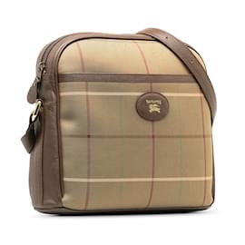 Burberry-Taupe Burberry Vintage Check Crossbody Bag-Other