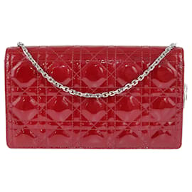 Christian Dior-Christian Dior Pochette Cannage Lady Dior rouge-Rouge