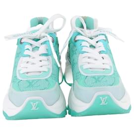 Louis Vuitton-Louis Vuitton green/White Run 55 Lace Up Sneakers-Green