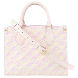 Louis Vuitton-Louis Vuitton Pink and Yellow Monogram Empreinte Summer Stardust OnTheGo PM Bag-Pink
