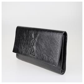 Yves Saint Laurent-Schwarze Saint Laurent Belle De Jour Clutch mit Monogramm-Schwarz