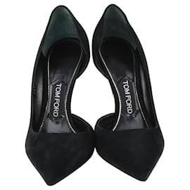 Tom Ford-Zapatos de tacón D'orsay de ante negro de Tom Ford-Negro