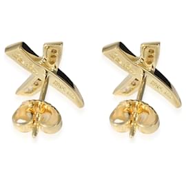 Tiffany & Co-TIFFANY & CO. Paloma Picasso X Graffiti Diamond Earrings, 18k yellow gold 0.1ctw-Other