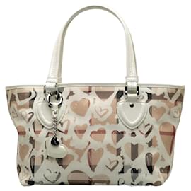 Burberry-Sacola bege Burberry Hearts House Check Gracie-Bege