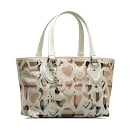 Burberry-Sacola bege Burberry Hearts House Check Gracie-Bege