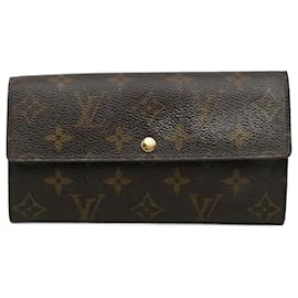 Louis Vuitton-Portafoglio lungo Sarah con monogramma marrone Louis Vuitton-Marrone