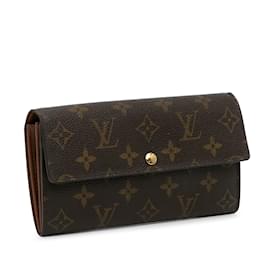 Louis Vuitton-Braune lange Brieftasche mit Louis Vuitton-Monogramm Sarah-Braun