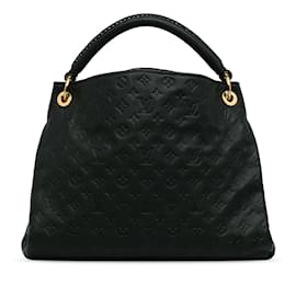 Louis Vuitton-Black Louis Vuitton Monogram Empreinte Artsy MM Hobo Bag-Noir