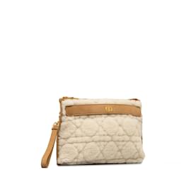 Dior-Pochette Caro en peau de mouton retournée beige Dior Large-Beige