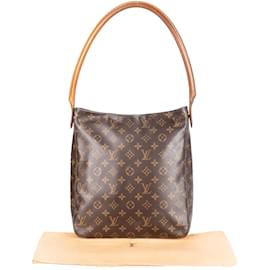 Louis Vuitton-Louis Vuitton Canvas Monogram Looping Shoulder Bag-Brown