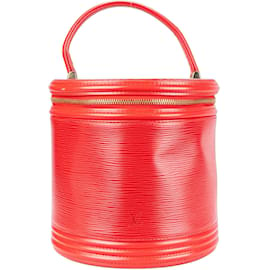 Louis Vuitton-Louis Vuitton Red Epi Leather Cannes Vanity Handbag-Red