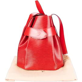 Louis Vuitton-Louis Vuitton Sac à bandoulière en cuir épi rouge Sac De Paule PM-Rouge