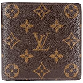Louis Vuitton-Portefeuille Marco en toile monogramme Louis Vuitton-Marron