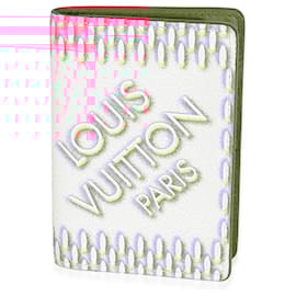 Louis Vuitton-Louis Vuitton Red White Blue Leather Damier Spray Pocket Organizer-White,Red,Blue,Multiple colors,Yellow