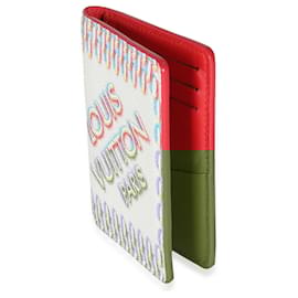 Louis Vuitton-Louis Vuitton Red White Blue Leather Damier Spray Pocket Organizer-White,Red,Blue,Multiple colors,Yellow