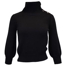Marc by Marc Jacobs Co-Rollkragenpullover aus schwarzem Cashgora Schwarz