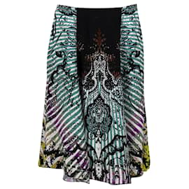 Etro-Etro Printed Knee-Length Skirt in Multicolor Viscose-Multiple colors