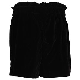 Red Valentino Rote Valentino-Shorts mit elastischem Bund aus schwarzem Samt Schwarz