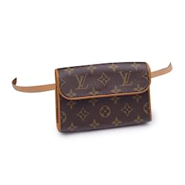 Louis Vuitton-Monogram Canvas Florentine Bag Belt Waist Purse-Brown
