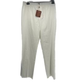 Loro Piana-LORO PIANA Pantalon T. ca 46 cotton-Blanc