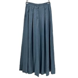 Ballantynes-BALLANTYNE  Trousers T.fr 40 Linen-Blue