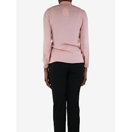 Gucci-Camisa de seda rosa con volantes - talla UK 6-Rosa