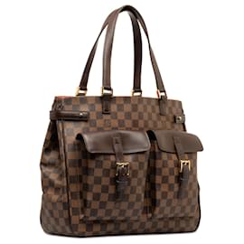 Louis Vuitton-Louis Vuitton Brown Damier Ebene Uzes-Marron