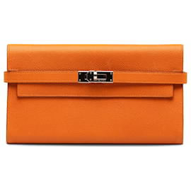 Hermès-Hermes Orange Epsom klassische Kelly-Geldbörse-Orange