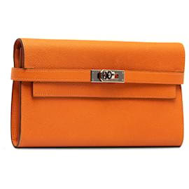 Hermès-Hermes Orange Epsom klassische Kelly-Geldbörse-Orange