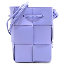 Bottega Veneta-Bottega Veneta Purple Mini Intrecciato Cassette Bucket Bag-Other,Purple